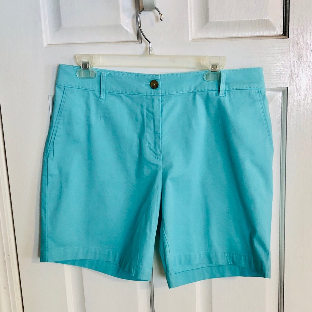 Talbots turquoise shorts, size 8